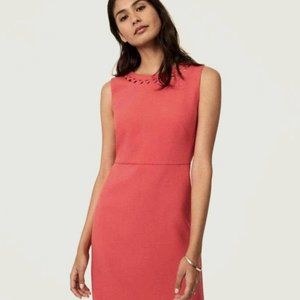 Ann Taylor Loft Coral Boat Neck Dress Size 18